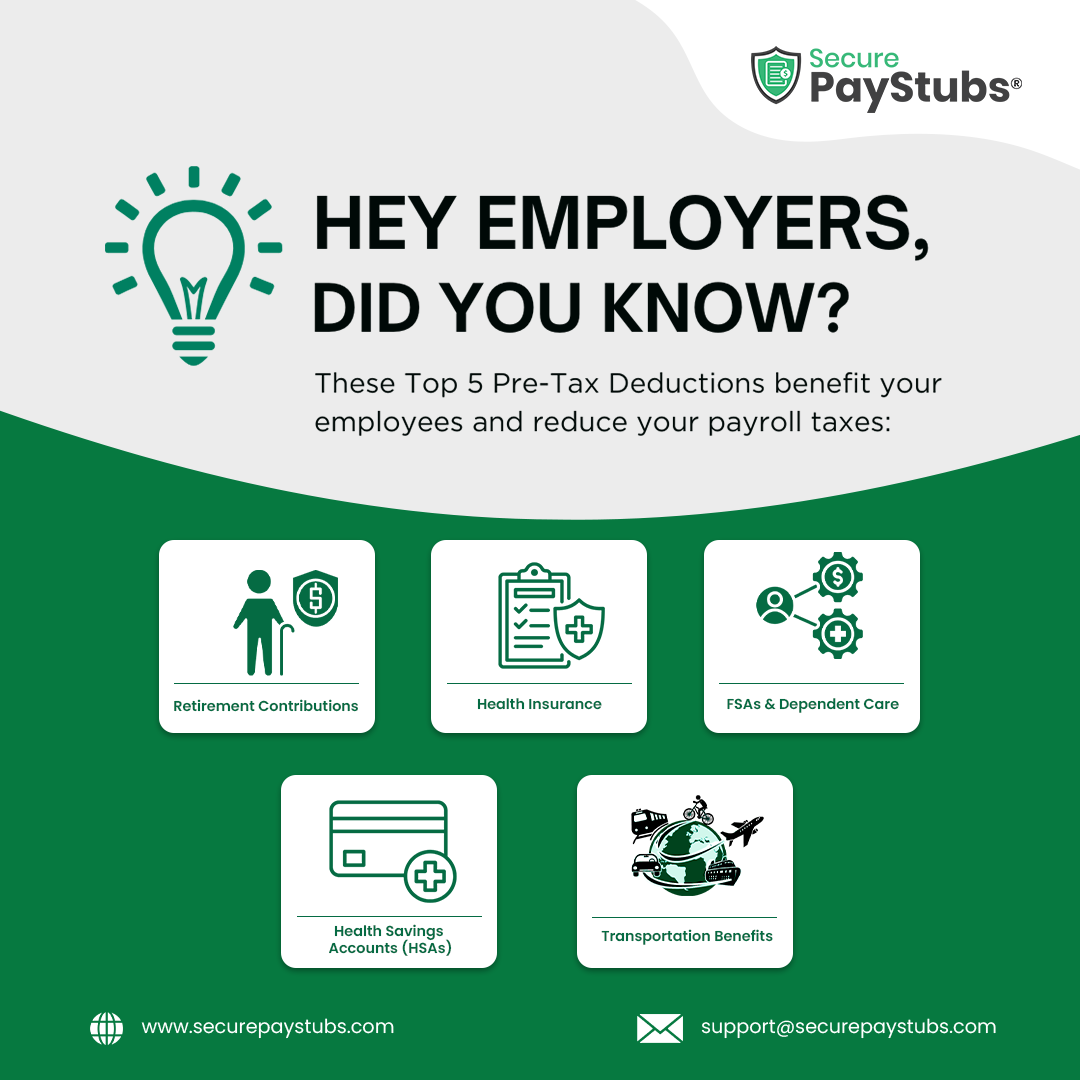 Top 5 Common Pre-Tax Deductions Every Employer Should Know